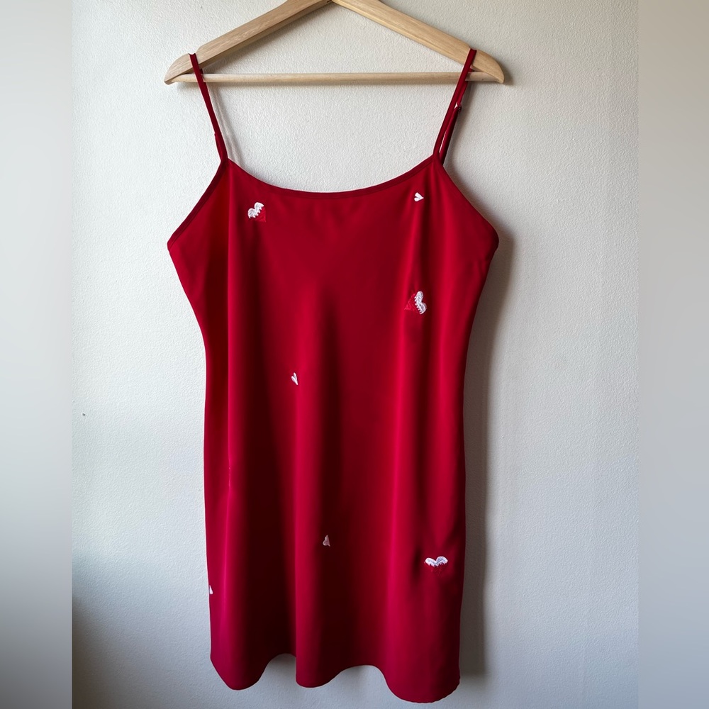 Vintage Natori Classic Heart Pattern Lingerie Nighty